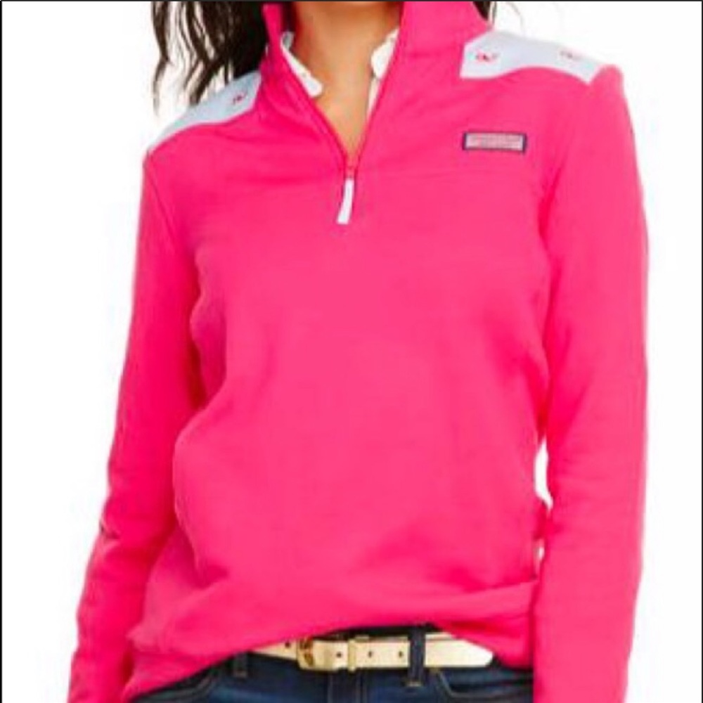 Pink and blue whale vineyard vines shep shirt